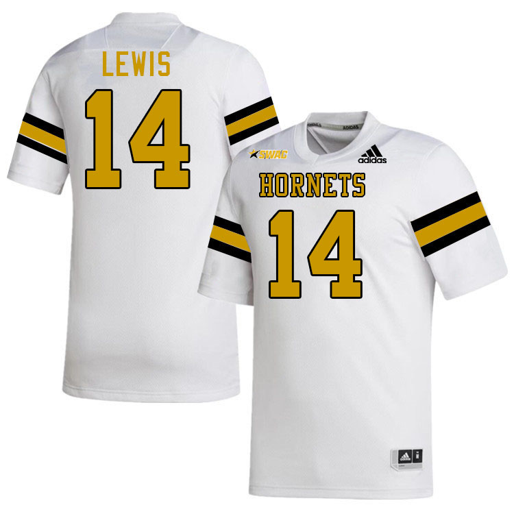 Alabama State Hornets #14 AJ Lewis College Football Jerseys Stitched Sale-White